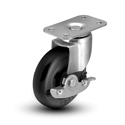 Colson 1 Series Top Plate Caster with Side Lock Brake
