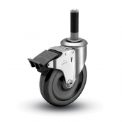 Colson 2 Series Expanding Adapter Stem Caster with Total Lock Brake