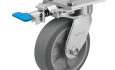 Colson 4 Series Swivel Top Plate Caster with Foot-Activated Swivel Lock