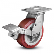 Colson 4 Series Swivel Top Plate Caster with Tread Lock Brake