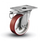 Colson 6 Series Swivel Top Plate Caster with Hand-Activated Swivel Lock