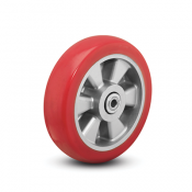 Colson Triumph Ergonomic Polyurethane Wheel with red crown tread and capacities to 1200 pounds